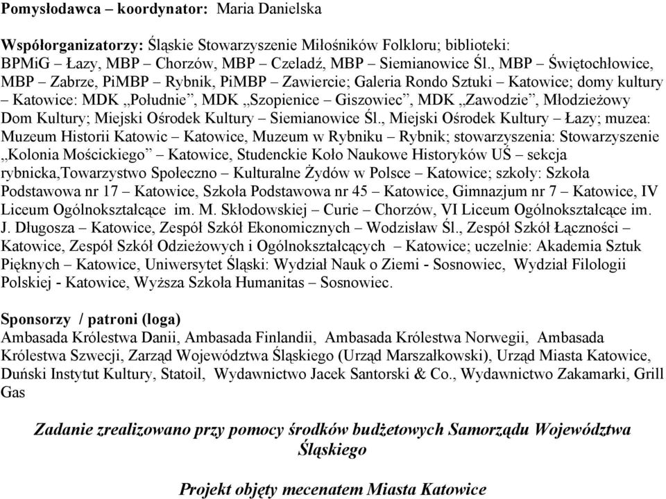 Miejski Ośrodek Kultury Siemianowice Śl.