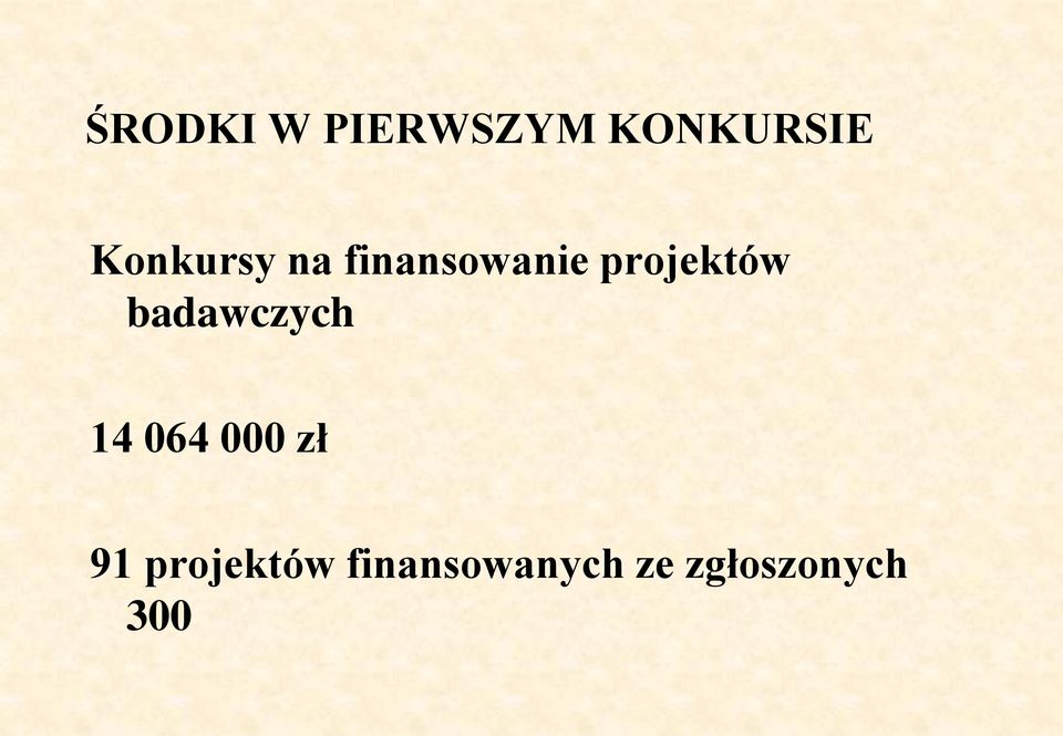 projektów badawczych 14 064 000