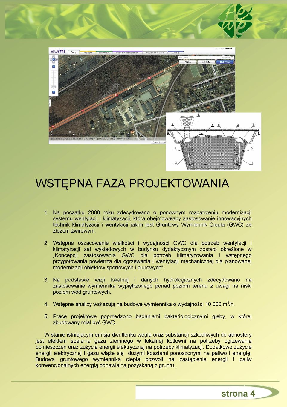Gruntowy Wymiennik Ciepła (GWC) ze złożem żwirowym. 2.