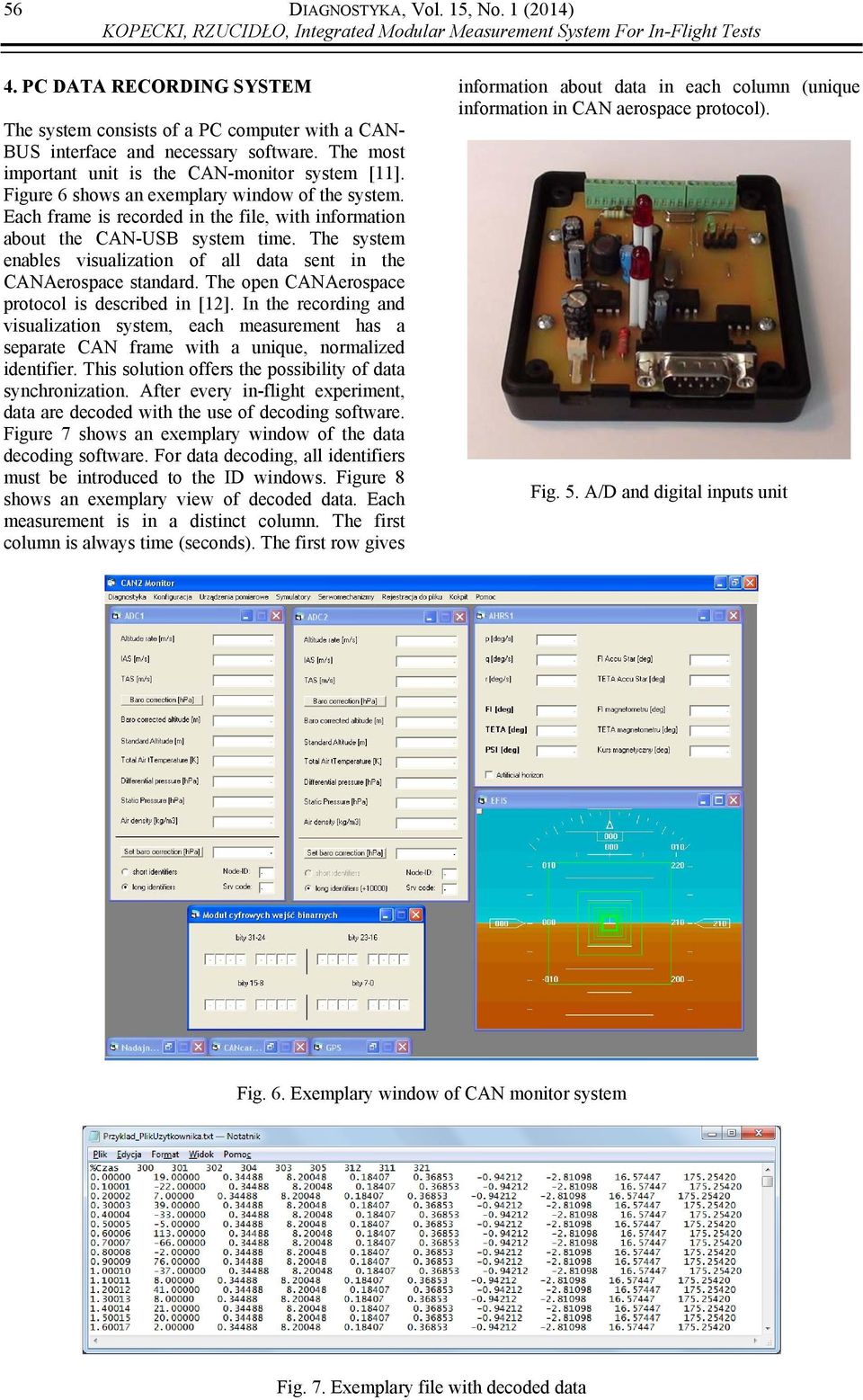 Th opn CANArospac protocol is dscribd in [12]. In th rcording and visualization systm, ach masurmnt has a sparat CAN fram with a uniqu, normalizd idntifir.