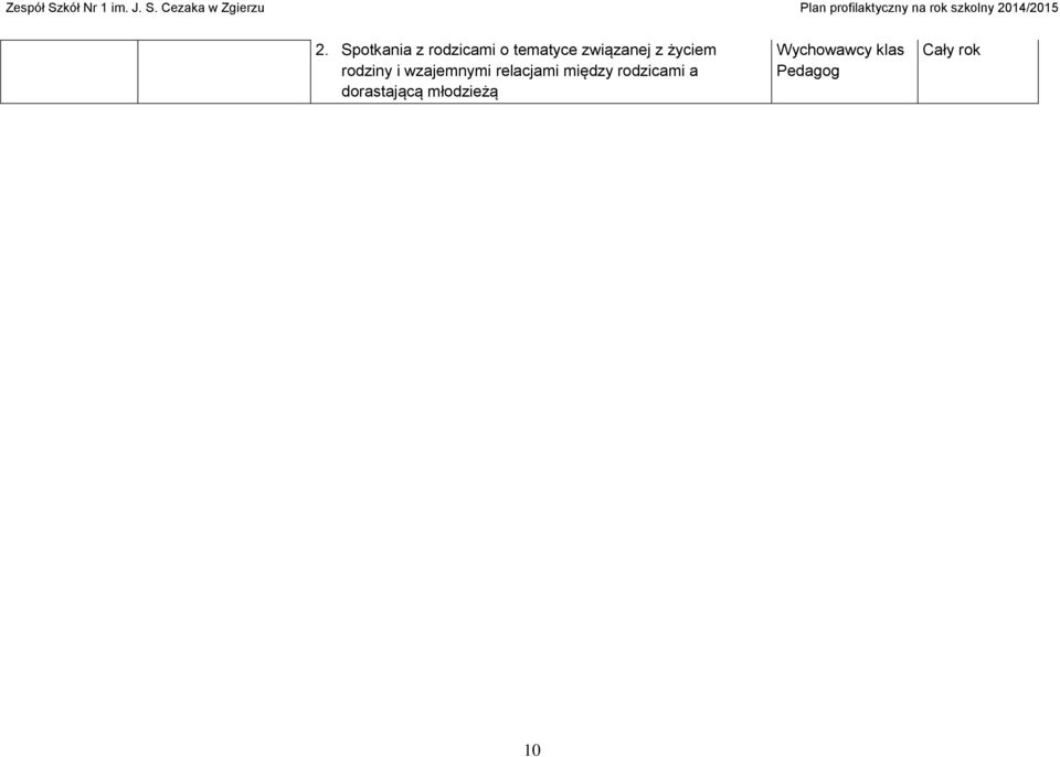 rodziny i wzajemnymi relacjami