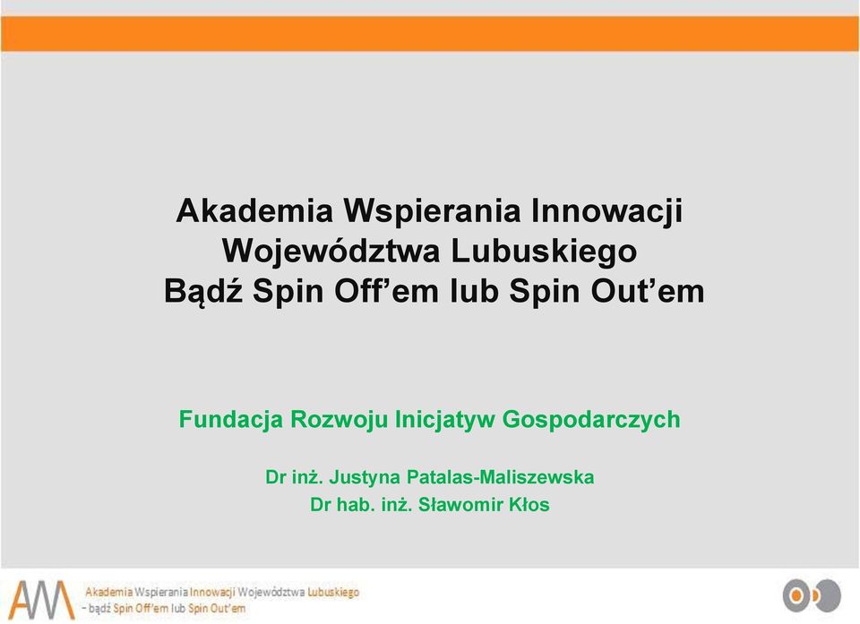 Rozwoju Inicjatyw Gospodarczych Dr inż.