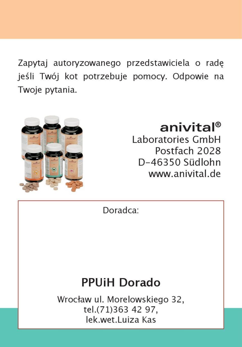 anivital Laboratories GmbH Postfach 2028 D-46350 Südlohn www.