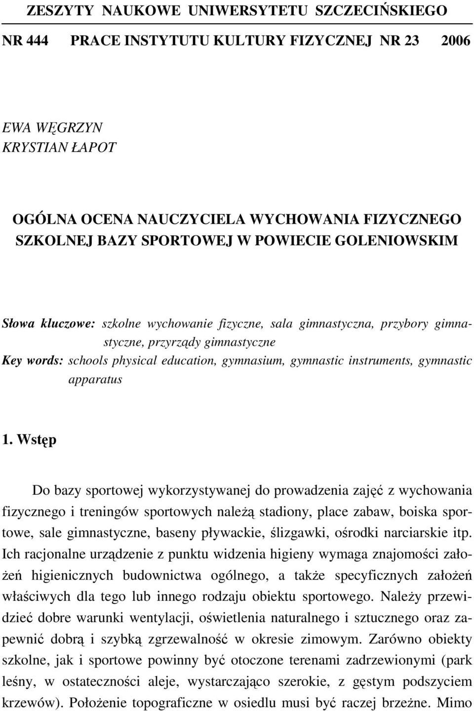 instruments, gymnastic apparatus 1.