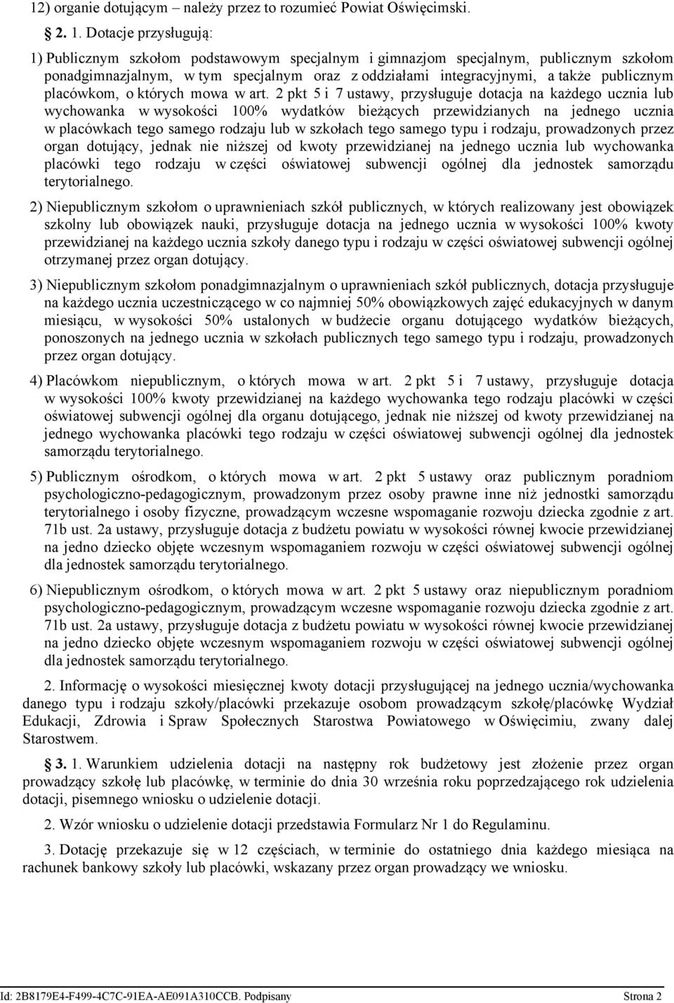 placówkom, o których mowa w art.