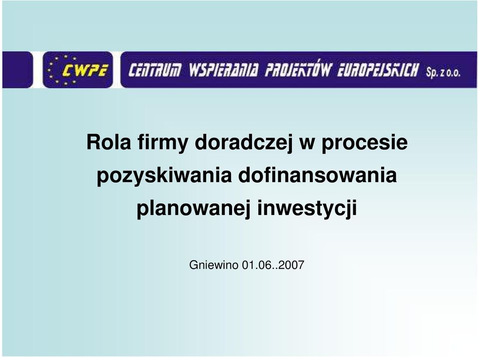 dofinansowania