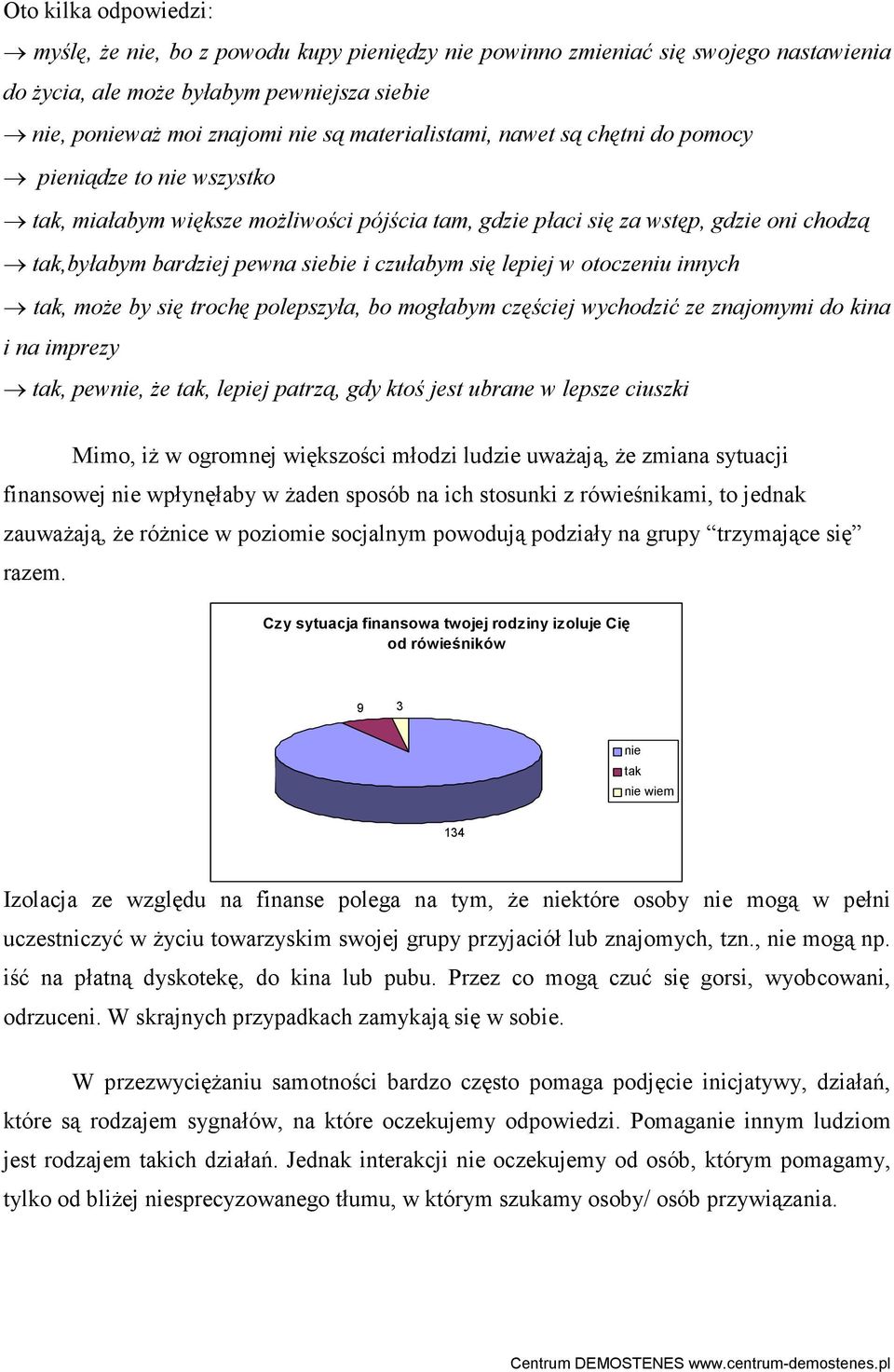 czułabym się lepiej w otoczeniu innych tak, moŝe by się trochę polepszyła, bo mogłabym częściej wychodzić ze znajomymi do kina i na imprezy tak, pewnie, Ŝe tak, lepiej patrzą, gdy ktoś jest ubrane w