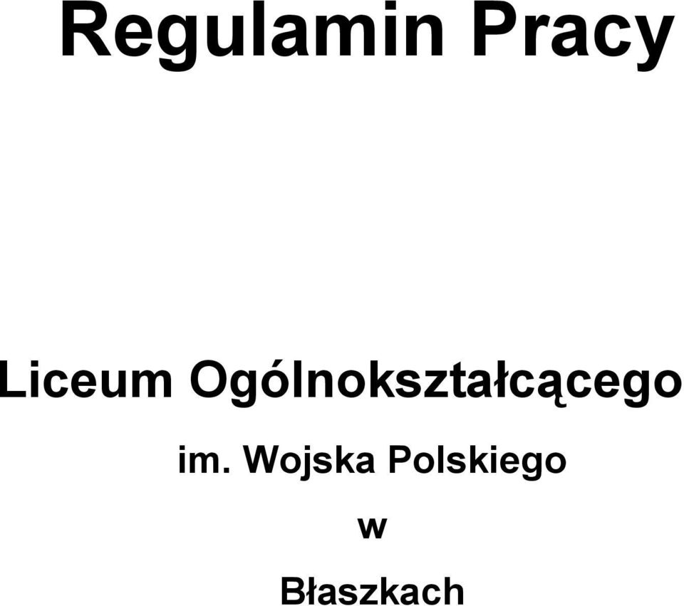 Ogólnokształcącego