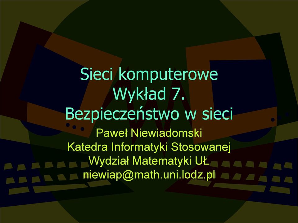 Niewiadomski Katedra Informatyki