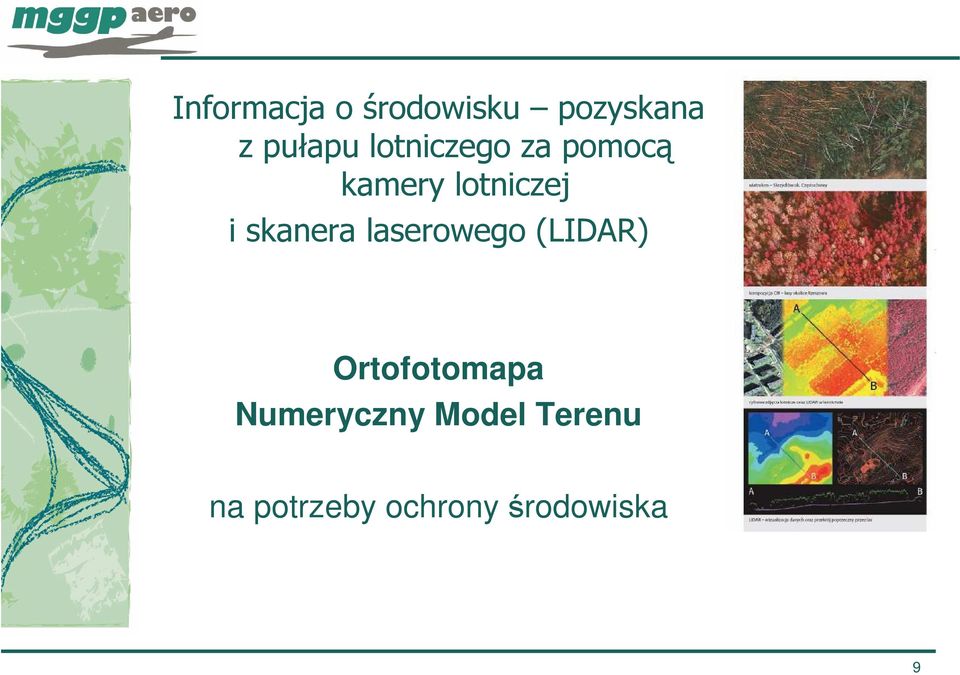 skanera laserowego (LIDAR) Ortofotomapa