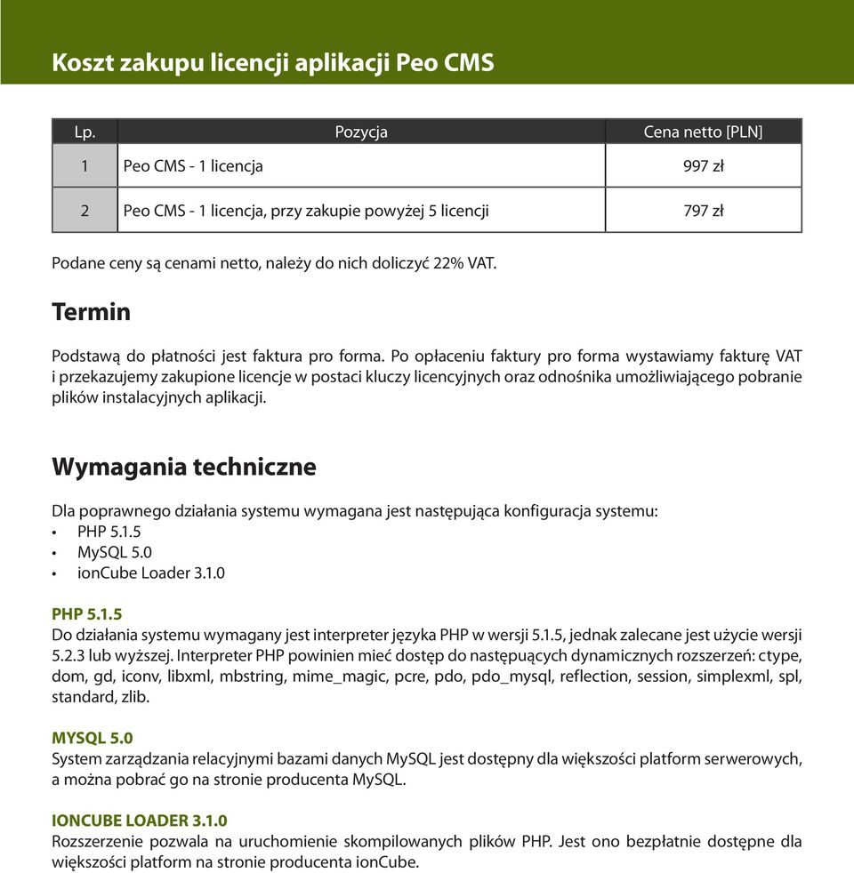 Termin Podstawą do płatności jest faktura pro forma.