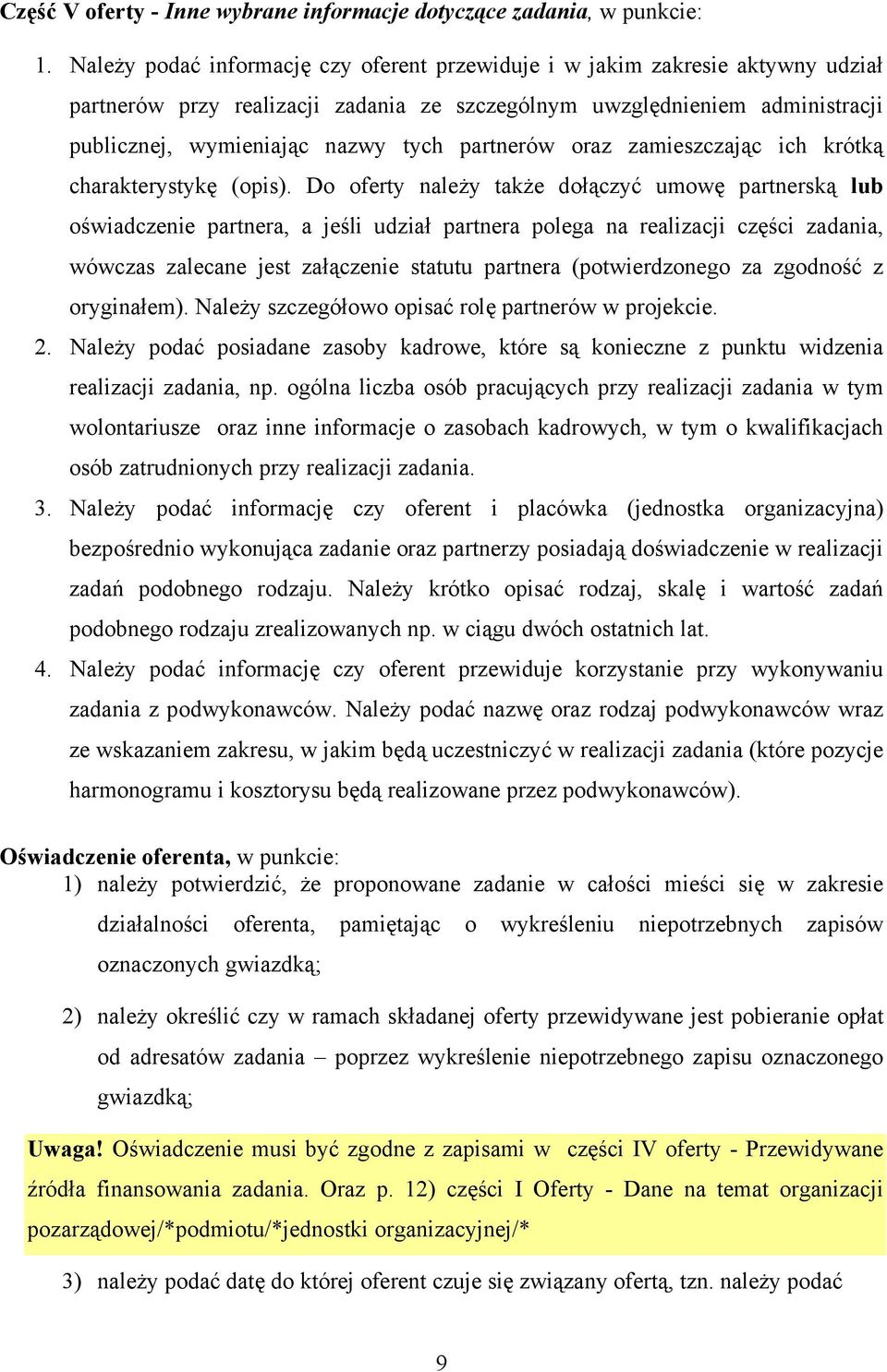 partnerów oraz zamieszczając ich krótką charakterystykę (opis).