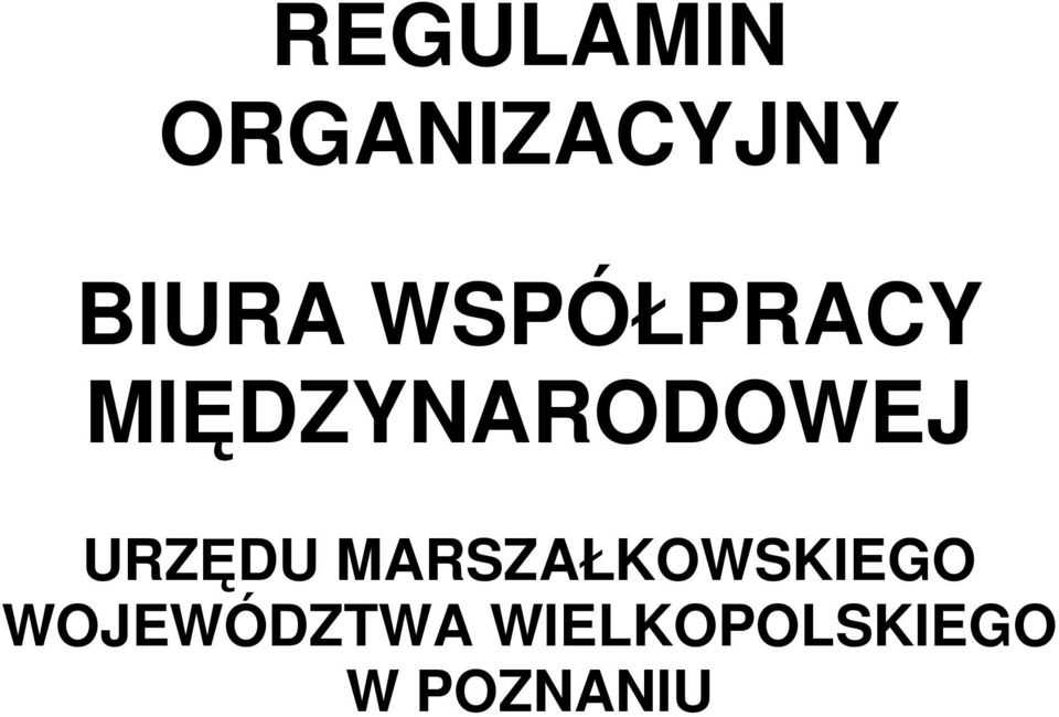 URZĘDU MARSZAŁKOWSKIEGO