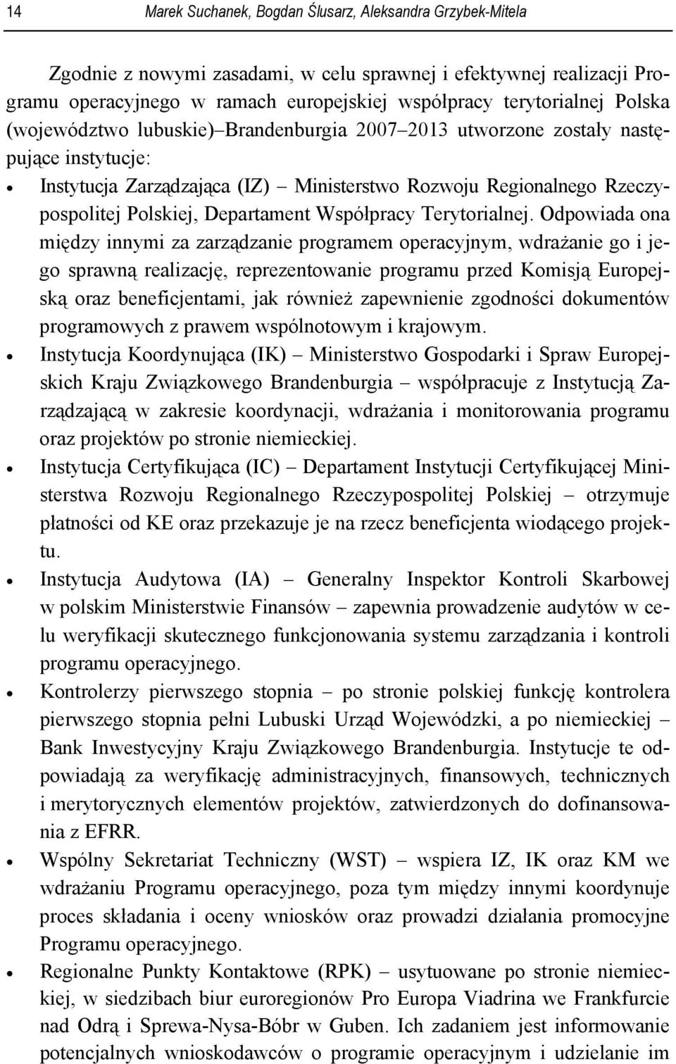 Współpracy Terytorialnej.