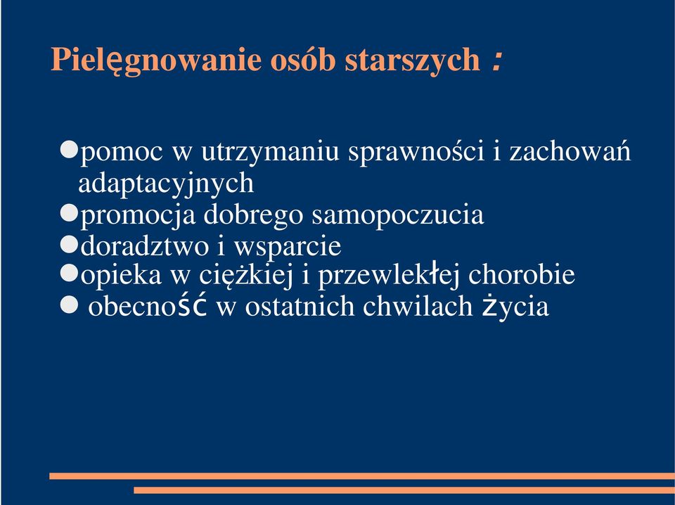 samopoczucia doradztwo i wsparcie opieka w ciężkiej i