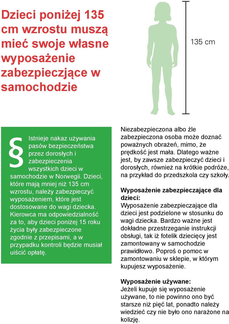 Kierowca ma odpowiedzialność za to, aby dzieci poniżej 15 roku życia były zabezpieczone zgodnie z przepisami, a w przypadku kontroli będzie musiał uiścić opłatę.