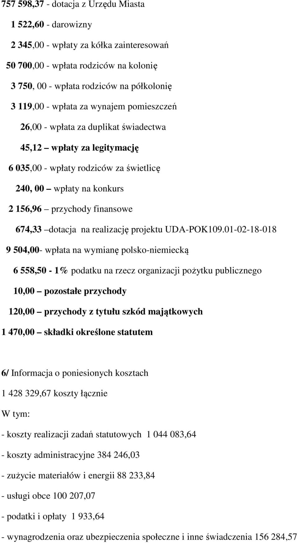 na realizację projektu UDA-POK109.