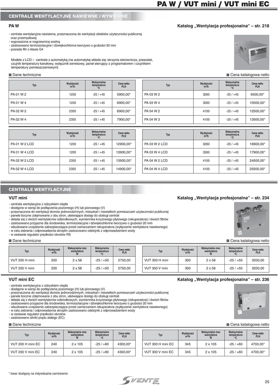 - psiada filtr klasie G4 Mdele z LD centrale z autmatykà (na autmatyk sk ada si : skrzynia sterwnicza, presstat, czujnik temperatury kana wy, wy àcznik serwiswy, panel sterujàcy z prgramatrem i