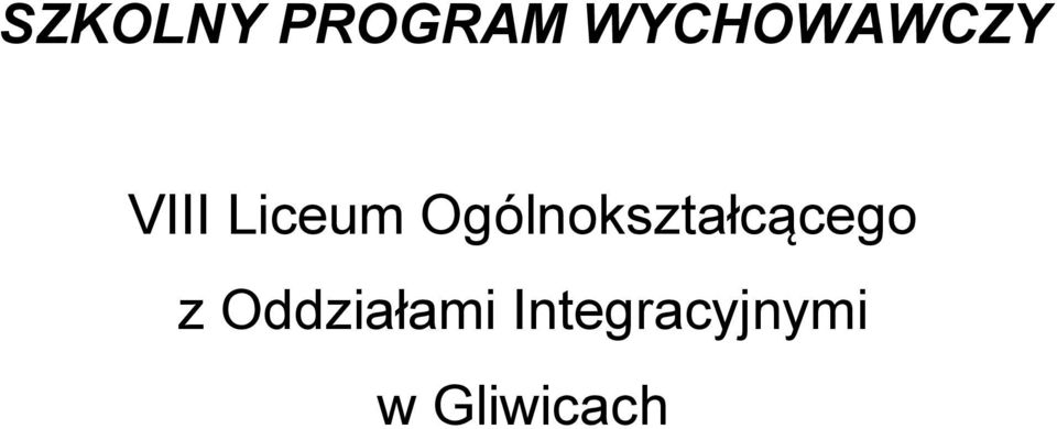 Ogólnokształcącego z