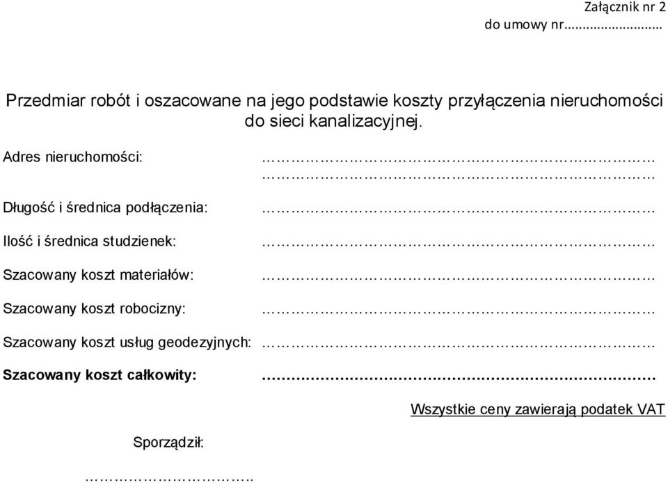 kanalizacyjnej.