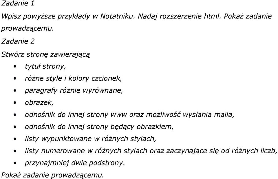 dnśnik d innej strny www raz mżliwść wysłania maila, dnśnik d innej strny będący brazkiem, listy wypunktwane w