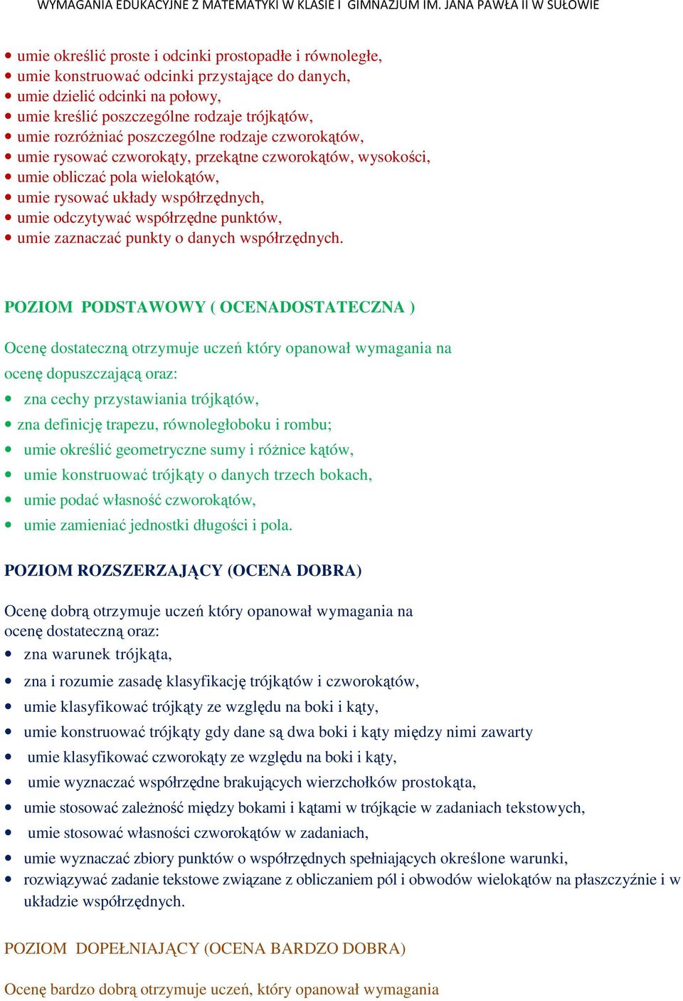 umie zaznaczać punkty o danych współrzędnych.