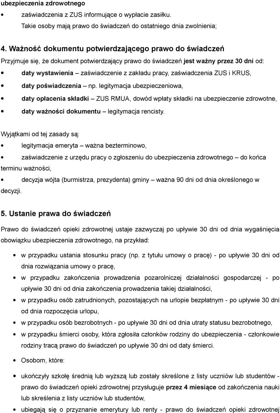 zaświadczenia ZUS i KRUS, daty poświadczenia np.
