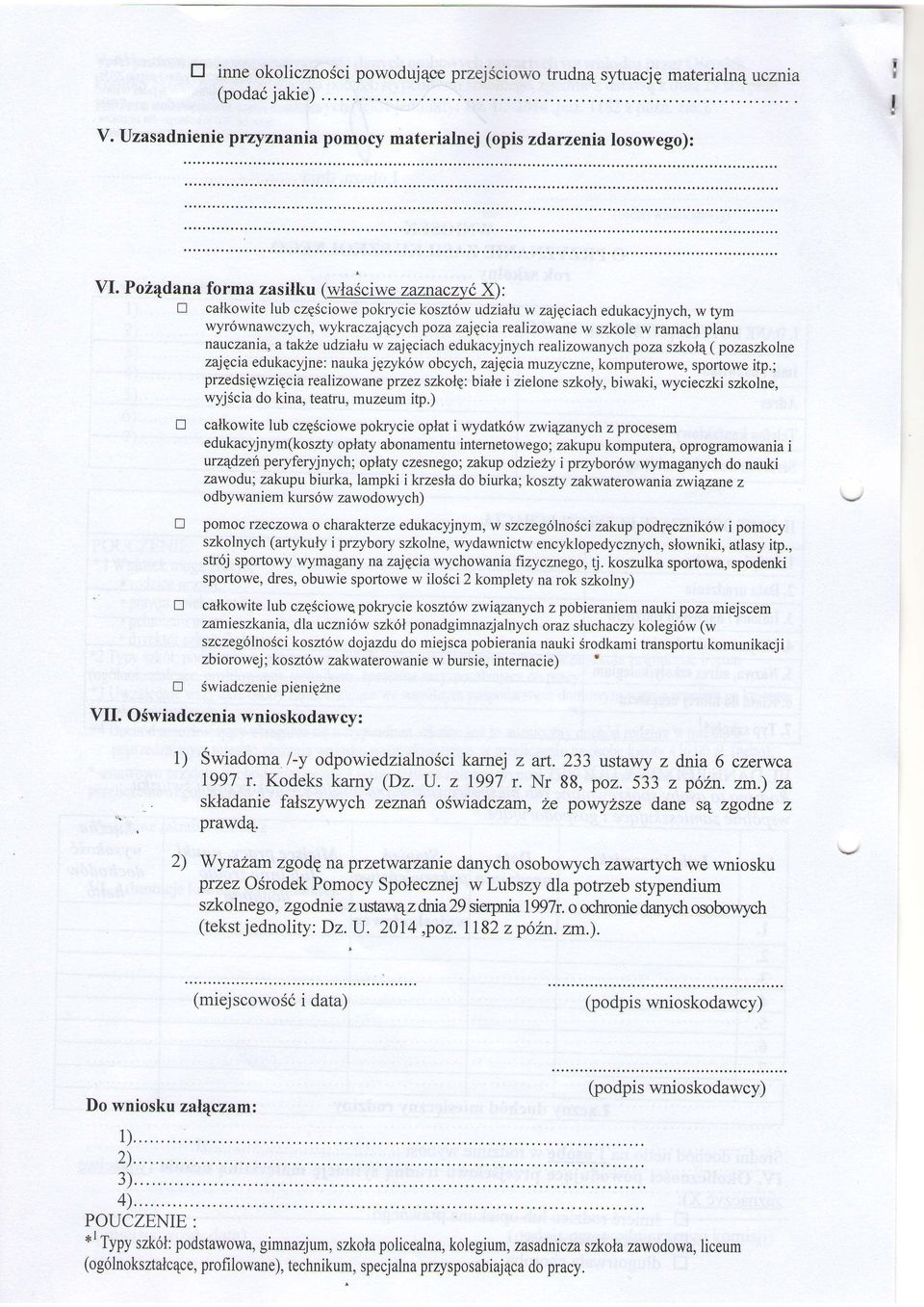 ramach planu nauczania,a tak2e udzialu w zajpciachedukacyjnych realizowanych poza szkol4 ( pozaszkolne zajgcia edukacyjne:naukajgzyk6w obcych, zajgciamuzyczne,komputerowe, sportowe itp.