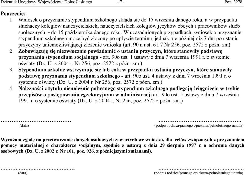 społecznych - do 15 października danego roku.