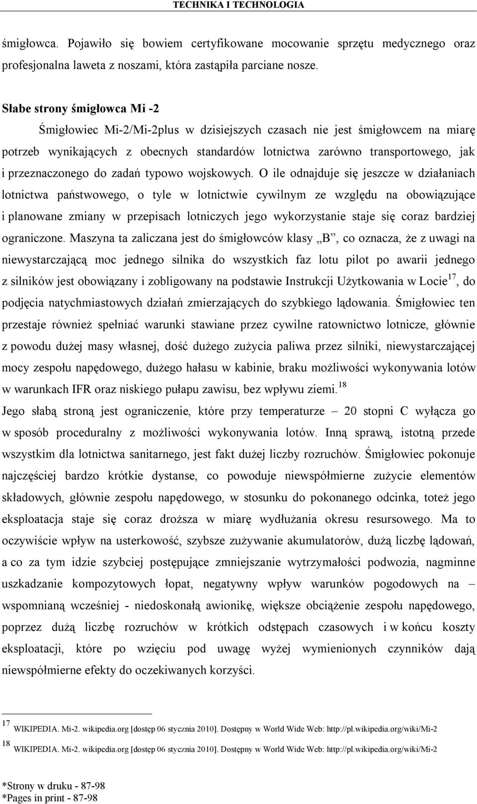 przeznaczonego do zadań typowo wojskowych.