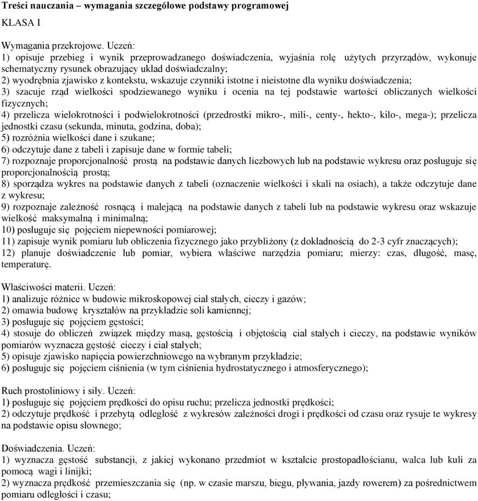 wskazuje czynniki istotne i nieistotne dla wyniku doświadczenia; 3) szacuje rząd wielkości spodziewanego wyniku i ocenia na tej podstawie wartości obliczanych wielkości fizycznych; 4) przelicza