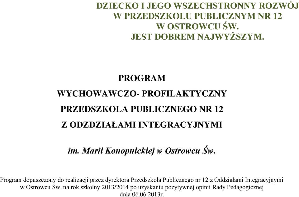 Marii Konopnickiej w Ostrowcu Św.