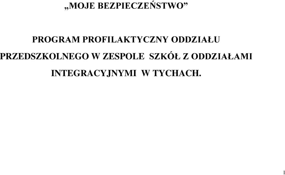 PRZEDSZKOLNEGO W ZESPOLE SZKÓŁ