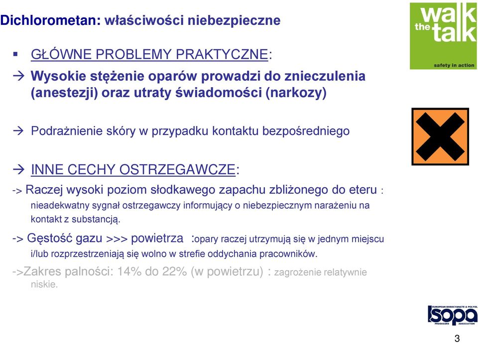 nieadekwatny sygnał ostrzegawczy informujący o niebezpiecznym narażeniu na kontakt z substancją.