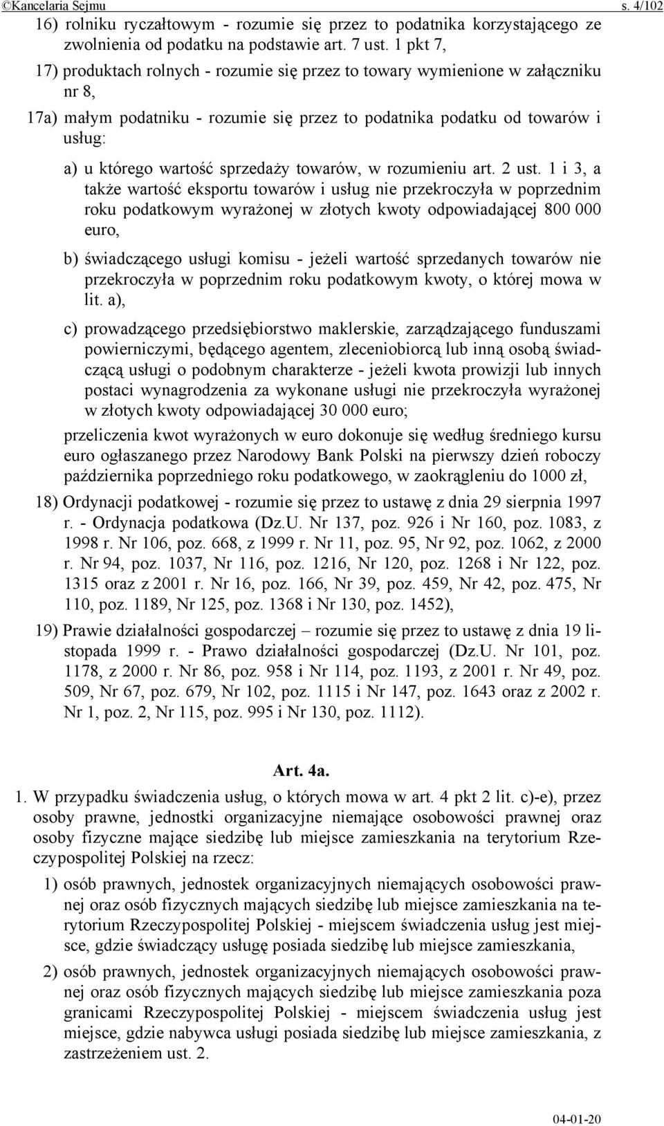 sprzedaży towarów, w rozumieniu art. 2 ust.