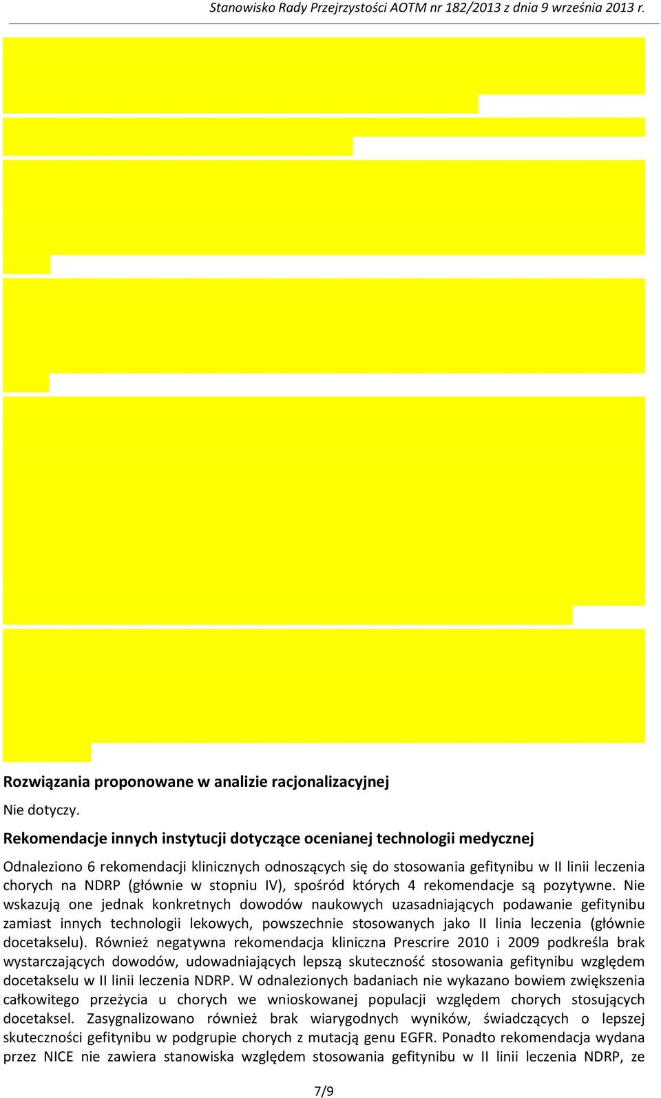 stopniu IV), spośród których 4 rekomendacje są pozytywne.