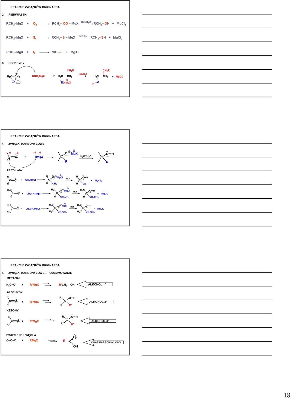 ZWIĄZKI KABNYLWE +δ δ δ +δ + MgX MgX 3 + / 2 PZYKŁADY + 3Mgl Mgl 3 l 3 + Mgl 2 3 + 32Mgl 3 Mgl 23 l 3 + Mgl2 23 3 3 + 32Mgl 3 Mgl l