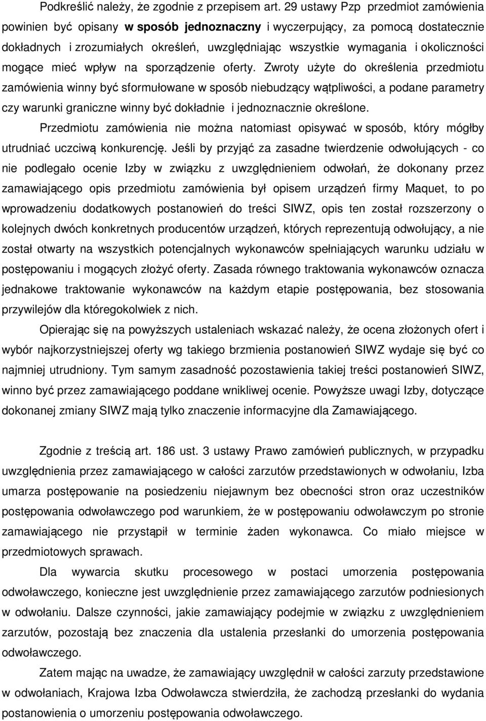 okoliczności mogące mieć wpływ na sporządzenie oferty.