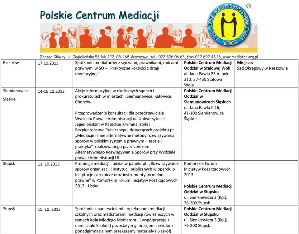 Przeprowadzenie konsultacji dla przedstawiciela Wydziału Prawa i Administracji na Uniwersytecie Jagiellońskim w Katedrze Kryminalistyki i Bezpieczeństwa Publicznego, dotyczących projektu pt.