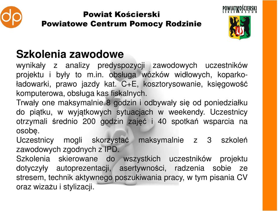 Trwały one maksymalnie 8 godzin i odbywały się od poniedziałku do piątku, w wyjątkowych sytuacjach w weekendy.