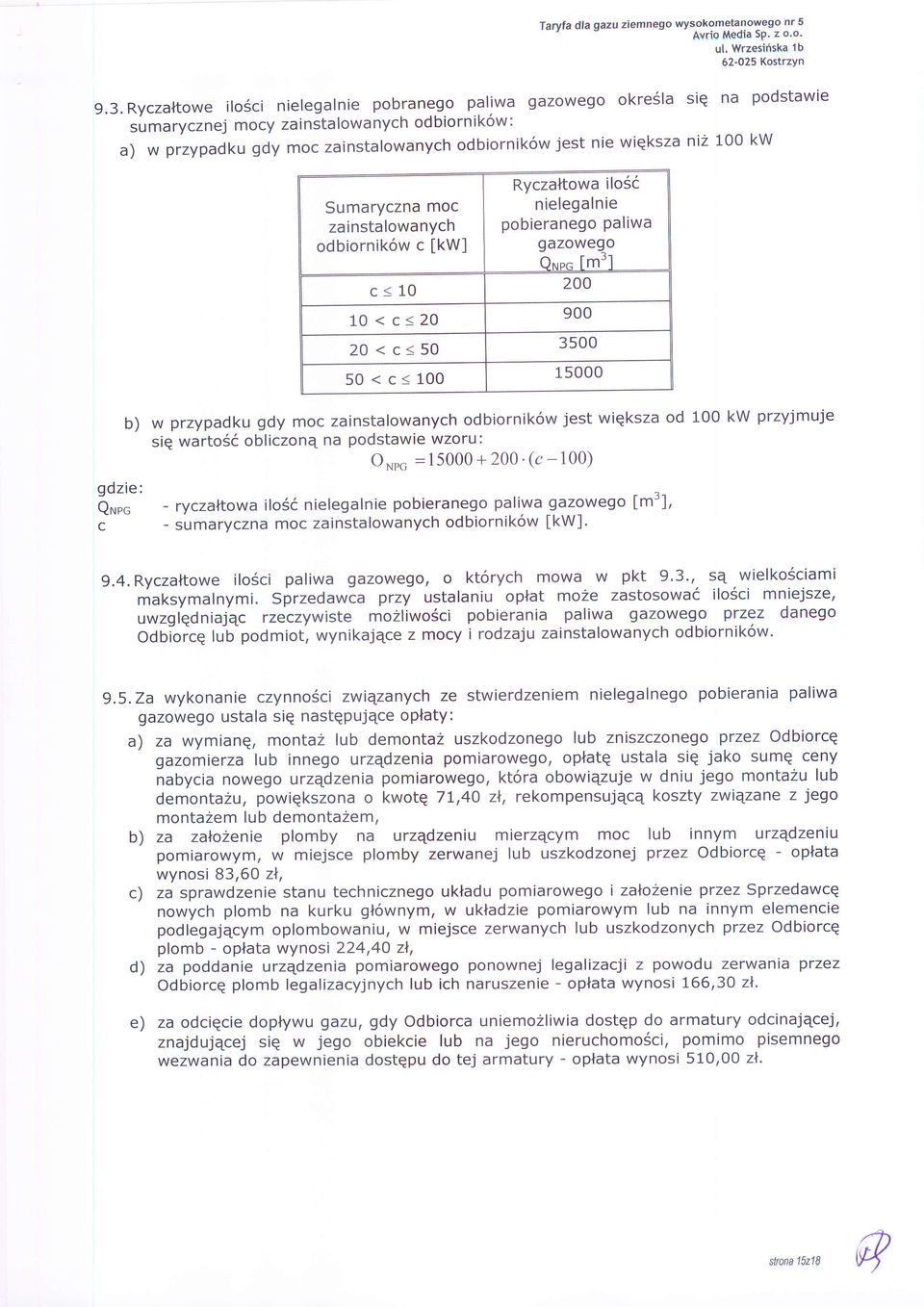 100 kw gdzie: Qr.
