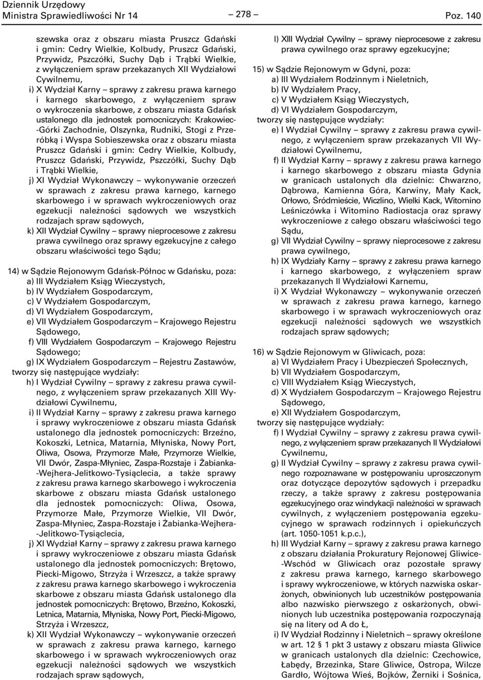 pomocniczych: Krakowiec- -Górki Zachodnie, Olszynka, Rudniki, Stogi z Przeróbką i Wyspa Sobieszewska oraz z obszaru miasta Pruszcz Gdański i gmin: Cedry Wielkie, Kolbudy, Pruszcz Gdański, Przywidz,