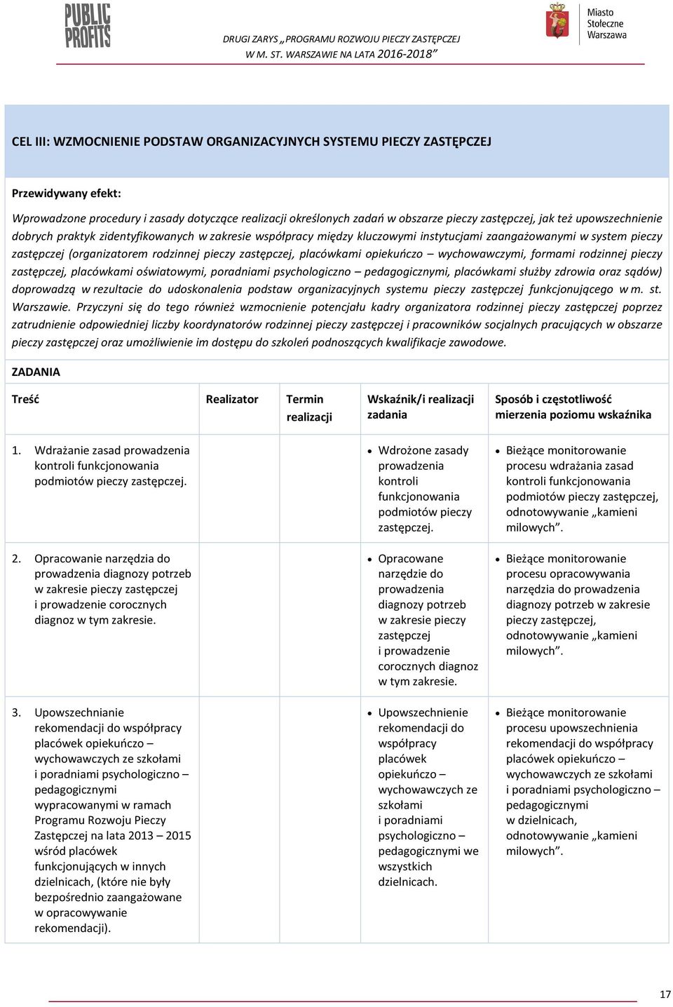 opiekuńczo wychowawczymi, formami rodzinnej pieczy zastępczej, placówkami oświatowymi, poradniami psychologiczno pedagogicznymi, placówkami służby zdrowia oraz sądów) doprowadzą w rezultacie do