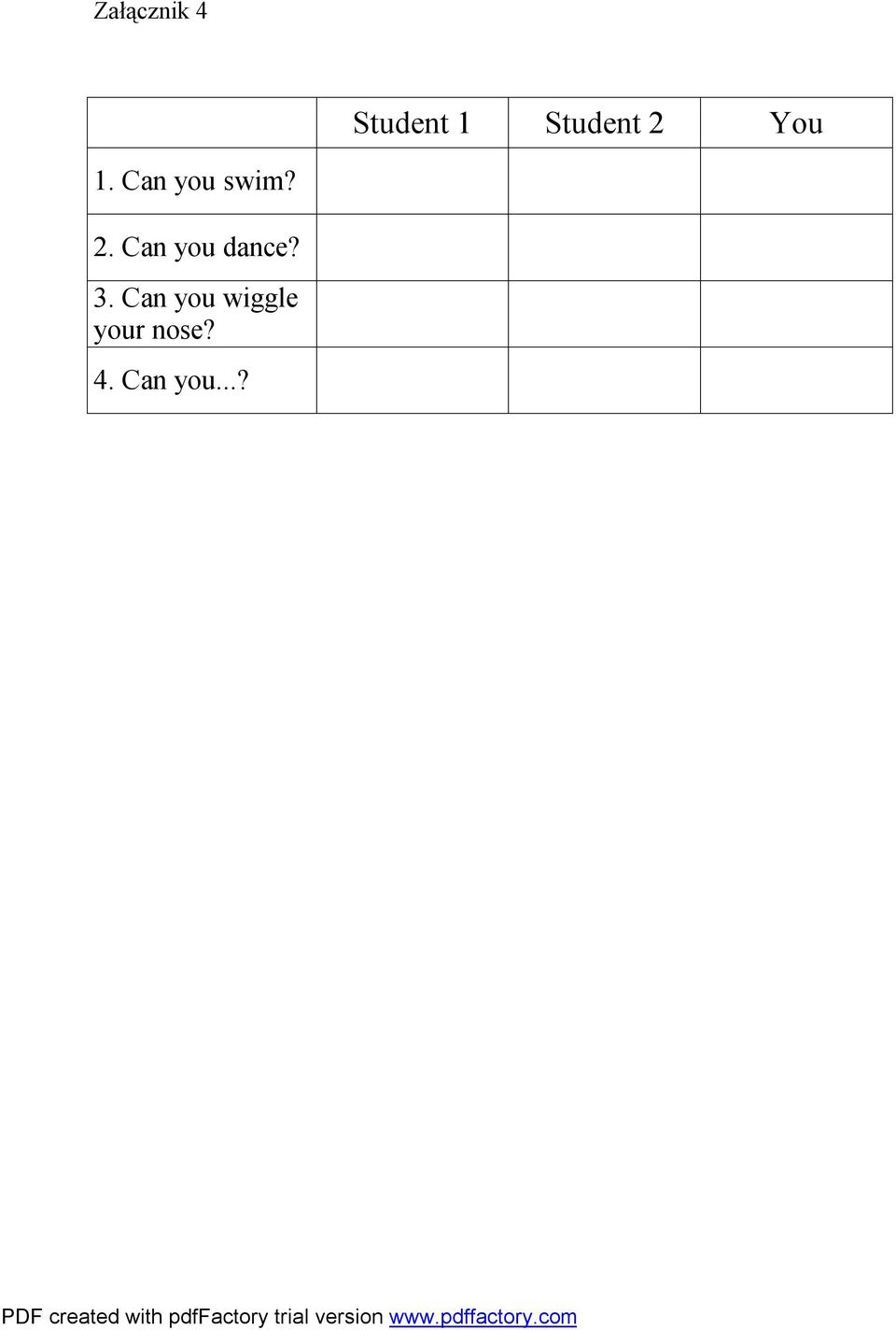 Can you swim? 2.