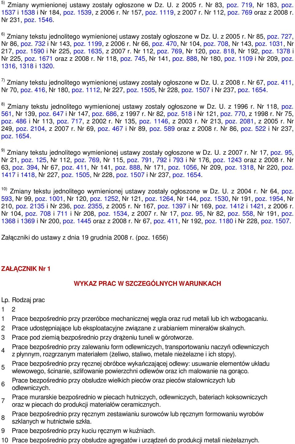 708, Nr 143, poz. 1031, Nr 217, poz. 1590 i Nr 225, poz. 1635, z 2007 r. Nr 112, poz. 769, Nr 120, poz. 818, Nr 192, poz. 1378 i Nr 225, poz. 1671 oraz z 2008 r. Nr 118, poz. 745, Nr 141, poz.