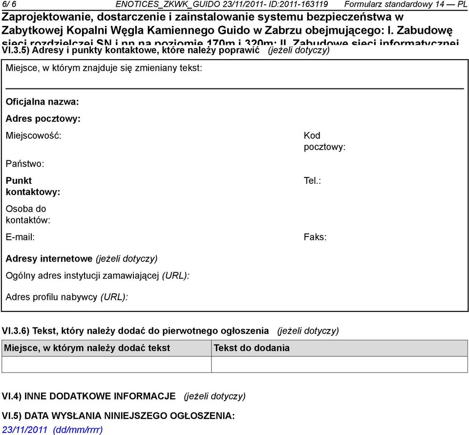 19 Formularz standardowy 14 PL VI.3.