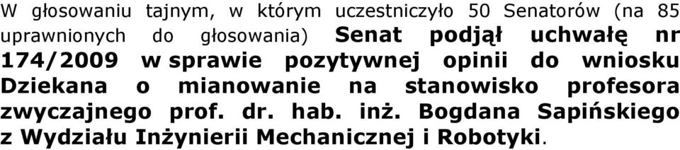 opinii do wniosku zwyczajnego prof. dr. hab. inŝ.