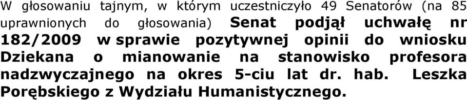 opinii do wniosku nadzwyczajnego na okres 5-ciu