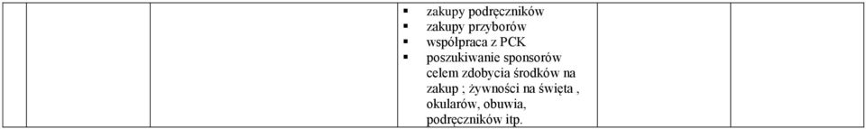celem zdobycia środków na zakup ;