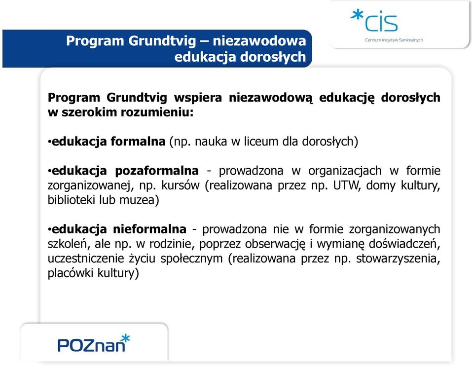 kursów(realizowana przez np.